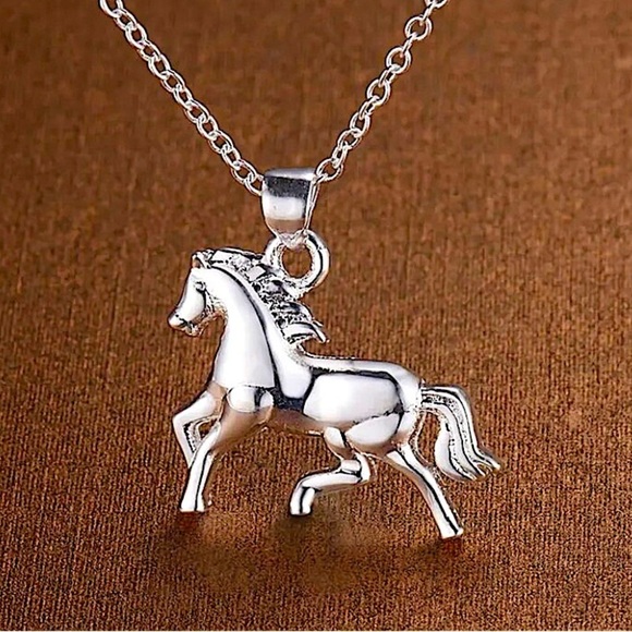 Sterling Silver Horse Necklace Earrings Set HorseBit, Snaffle, D Ring Charm - Picture 6 of 11